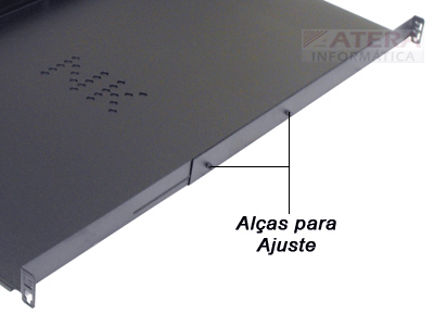 Bandeja fixa 1U, 19 pol. regulvel Nilko de 700-1000mm