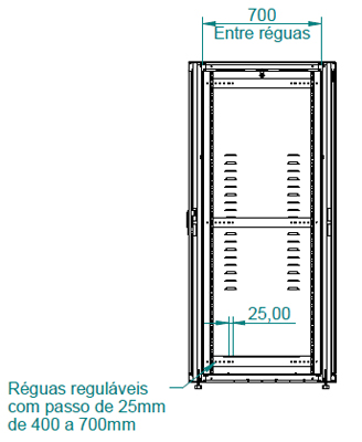 Rack 19 poleg. 40U Nilko NK057040-A870 87 cm profundid 