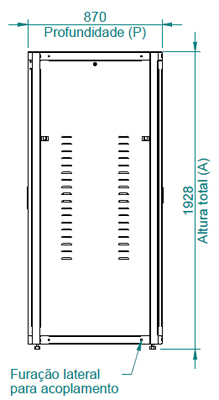 Rack 19 poleg. 40U Nilko NK057040-A870 87 cm profundid 