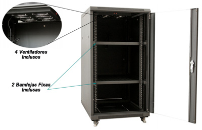 Rack 19 pol. 22U Nilko 0915851, 900 mm profundidade
