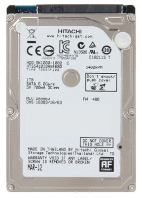 HD SATA3  2,5 pol. 1TB HGST 5K1000, 5400RPM, 8MB