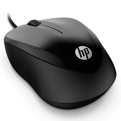 Mouse com fio 1200 dpi HP 1000 USB2 3 botes c/ roller