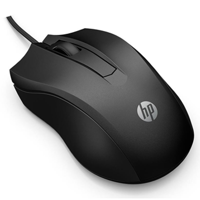 Mouse com fio 1600 dpi HP 100 USB2 3 botes c/ roller