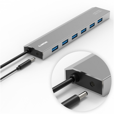 HUB USB 3.2 Comtac aluminium 9542 c/ 7 portas s/ fonte
