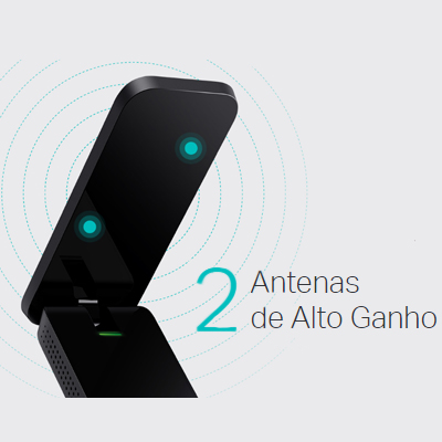 Adaptador rede USB3 TP-Link Archer T4U 867+400 Mbps