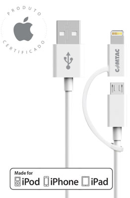 Cabo USB Lightning Comtac 9320 Ipad iPhone LG Samsung