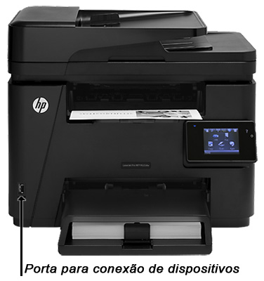 Multifuncional HP LaserJet Pro MFP M225dw c/ WiFi, rede