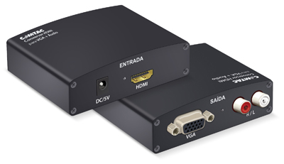 Conversor de vdeo HDMI p/ VGA c/ udio, Comtac 9219