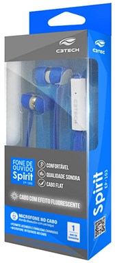 Fone de ouvido c/ mic. C3Tech Espirit EP-103 P2 4 vias