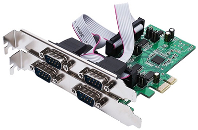 Placa serial PCI-e c/ 4 portas seriais RS-232 Flexport