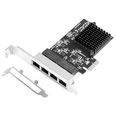 Placa de rede PCI-e X1 c/ 4 portas Gigabit Flexport