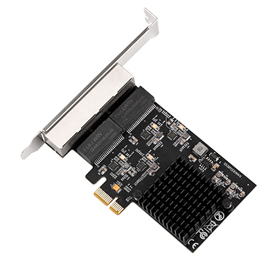 Placa de rede PCI-e X1 c/ 4 portas Gigabit Flexport