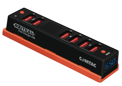 Carregador USB 6X Comtac 9328 32,5W 6,5A c/ fonte