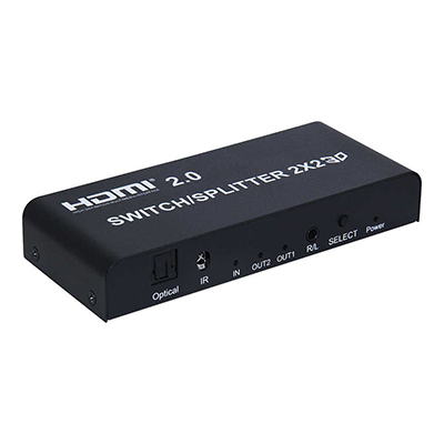 Splitter switch e amplificador HDMI 2X2, 4K 3D Flexport