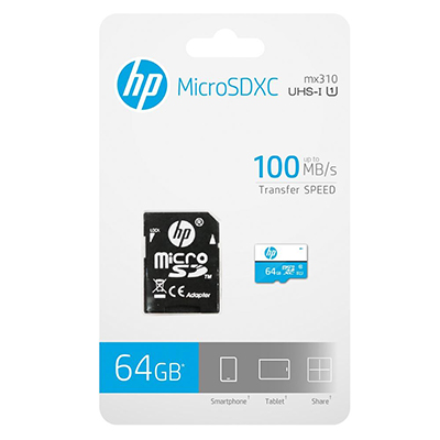 MemoryCard 64GB MicroSDHC HP mx310 30/100MB/s