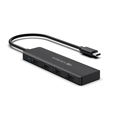 HUB USB C3Tech HU-C230BK com 4 portas USB 2.0 480Mbps