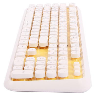 Teclado, mouse s/ fio C3Tech K-W200 branco antirespingo
