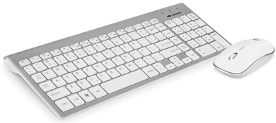 Teclado, mouse s/ fio C3Tech K-W510 prata, tecla baixa