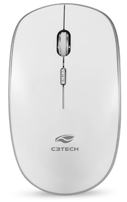 Teclado, mouse s/ fio C3Tech K-W510 prata, tecla baixa
