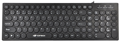 Teclado slim com fio C3Tech KB-55 ABNT2 105 teclas, USB