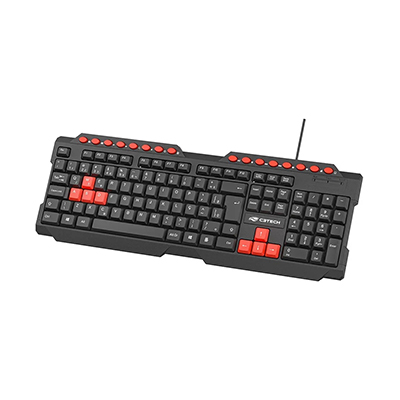 Teclado Gamer C3Tech KG-10BK V2 ABNT2 16 teclas atalho, USB