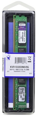 Memria 8GB DDR3 Kingston 1333 MHz KVR1333D3N9/8G