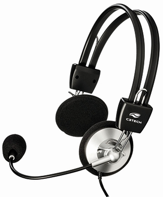 Fone de ouvido c/ microf. C3Tech Jet , 2 P2 de 3,5 mm