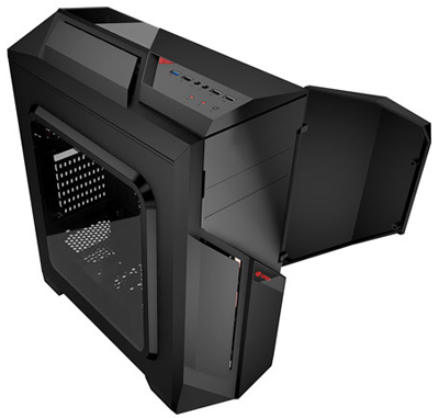 Gabinete gamer torre C3Tech MT-G700BK USB3 s/ fonte