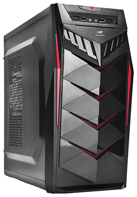 Gabinete gamer MidiTorre C3Tech MT-G70BK USB2 s/ fonte
