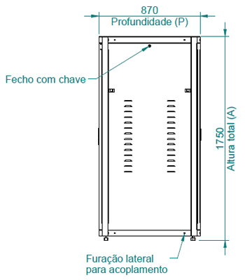 Rack 19 poleg. 36U Nilko NK057036-A870 87 cm profundid 