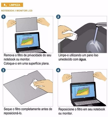 Filtro de privacidade 3M PF14.1W p/ telas 14.1 p. wide