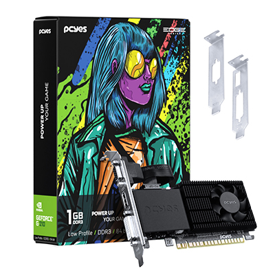 Placa vdeo PCYes NVIDIA GEFORCE G210 1GB DDR3 64 BITS