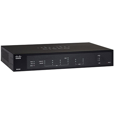 Roteador com fio Cisco RV340 4 LAN Giga, 2 Wan Giga