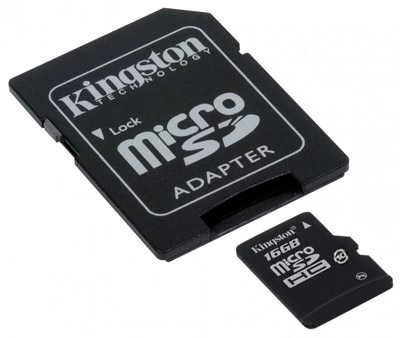 MemoryCard microSD 16GB Kingston classe 10 SDC10/16GB
