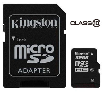 MemoryCard microSD 32GB Kingston classe 10 SDC10/32GB
