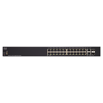 Switch Cisco SG250-26 26 portas Gigabit, 2 dual com SFP