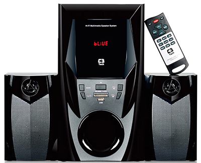 Mini System 2.1 C3Tech SP-365B 44W RMS Bluetooth USB FM