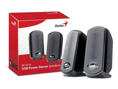 Caixas de som estreo Genius SP-U110 1W RMS energia USB