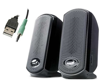 Caixas de som estreo Genius SP-U110 1W RMS energia USB