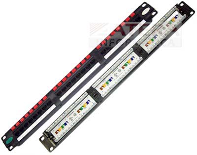Patch panel Gigalan CAT6 Furukawa T568A/B 24 portas 19p