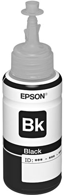 Refil de tinta preta, Epson T673120, 70ml p/ imp. L800 