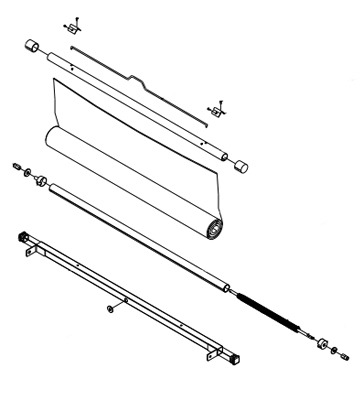 Tela de projeo c/ trip, 3M com 1,8 m X 1,8 m, 70p.