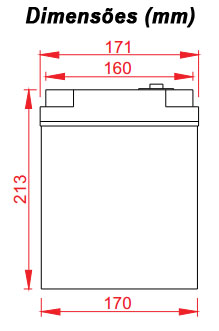 Bateria chumbo-acido Unipower UP121000 12V, 100Ah M8 V0