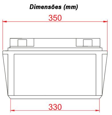 Bateria chumbo-acido Unipower UP12800 12V 80Ah M6 V0