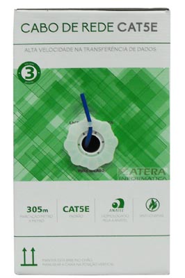 Caixa de cabo de rede CAT5e Multilaser WI261 azul 305m