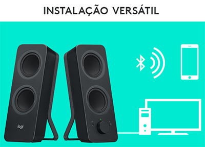 Caixa de som estreo Logitech Z207 5W RMS Bluetooth P2