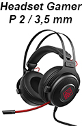 Headset Gamer HP Omen 800 1KF76AA driver 53mm P2 3,5mm