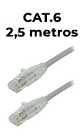 Patch cord CAT6 Furukawa T568A/B LSZH cinza 2,5m#98