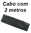 Teclado com fio C3Tech KB-13 ABNT2 USB cabo 2m