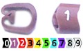Marcador Hellerman de 5 x 8,8 mm marrom/um at 9 mm9